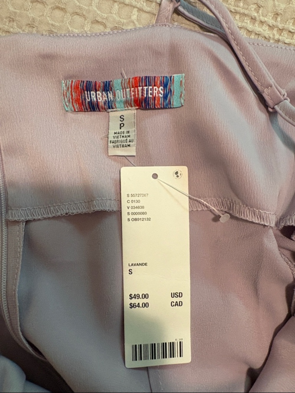 Urban Outfitters Lavender Satin Cowl Mini Dress NWT - Picture 4 of 5